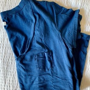 AERIE Blue V Neck T Shirt